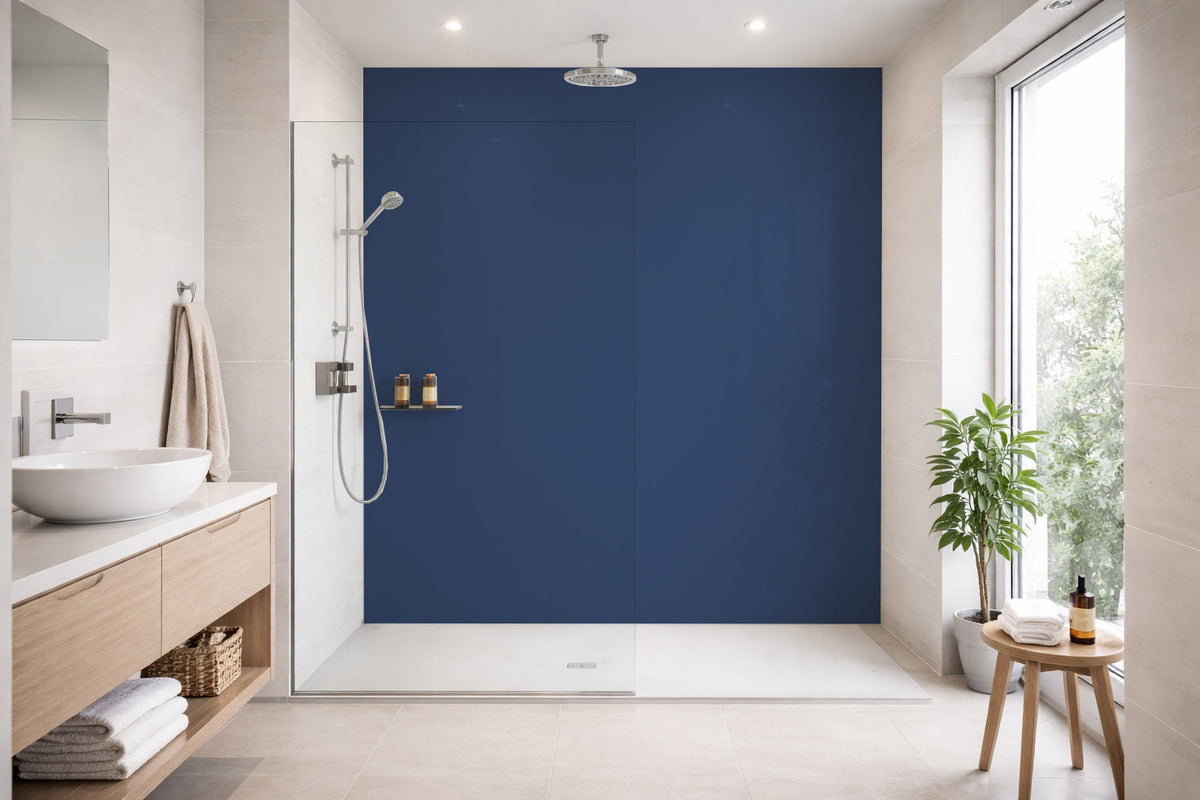 Toilettenrückwand Einfarbig RAL 5000 Violettblau