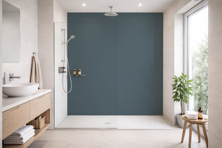 Toilettenrückwand Einfarbig RAL 7031 Blaugrau