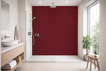 Toilettenrückwand Einfarbig RAL 3004 Purpurrot