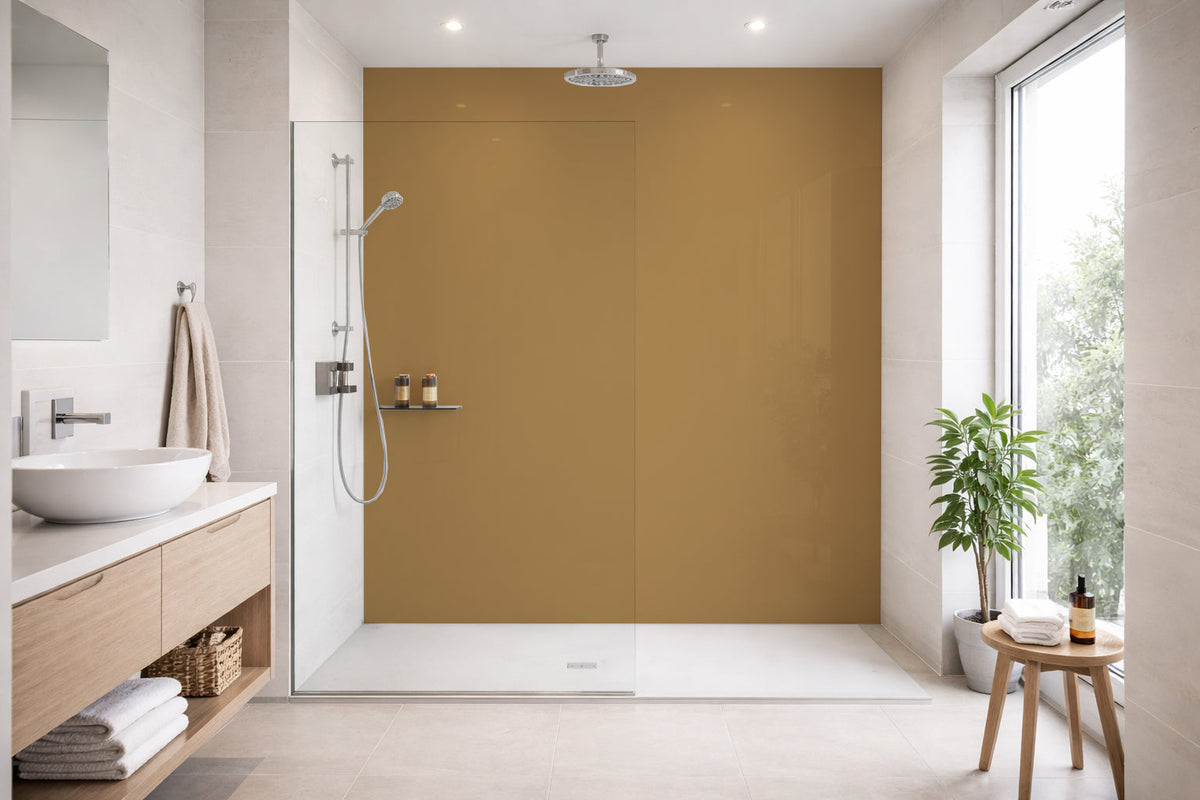 Toilettenrückwand Einfarbig RAL 1011 Braunbeige