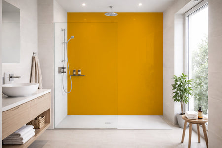 Toilettenrückwand Einfarbig RAL 1007 Narzissengelb