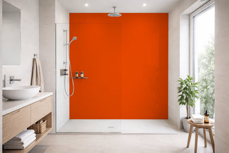 Toilettenrückwand Einfarbig RAL 2008 Hellrotorange