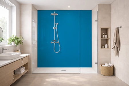 Toilettenrückwand Einfarbig RAL 5015 Himmelblau