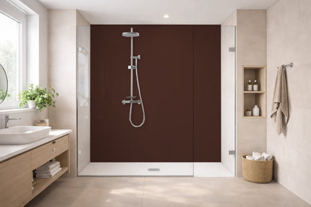 Toilettenrückwand Einfarbig RAL 8016 Mahagonibraun