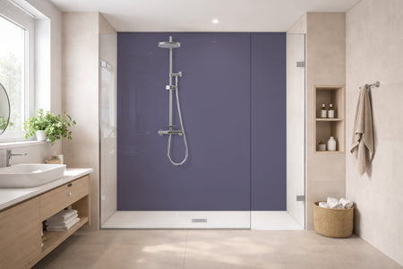 Toilettenrückwand Einfarbig RAL 4012 Perlbrombeer