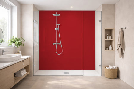 Toilettenrückwand Einfarbig RAL 3000 Feuerrot