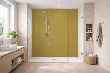 Toilettenrückwand Einfarbig RAL 1024 Ockergelb