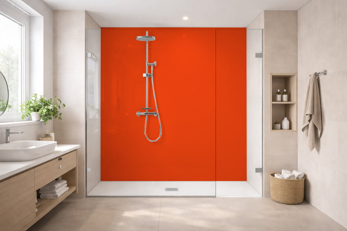 Toilettenrückwand Einfarbig RAL 2004 Reinorange