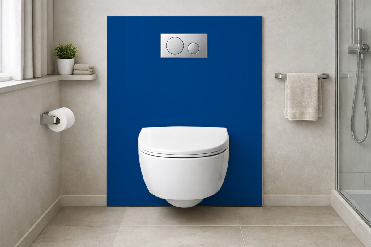 Toilettenrückwand Einfarbig RAL 5005 (Signalblau)