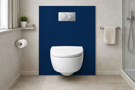 Toilettenrückwand Einfarbig RAL 5010 Enzianblau