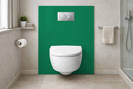 Toilettenrückwand Einfarbig RAL 6032 Signalgrün