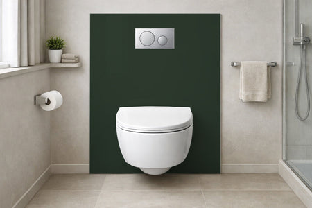 Toilettenrückwand Einfarbig RAL 6007 Flaschengrün
