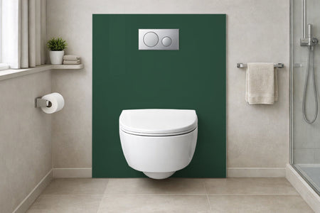 Toilettenrückwand Einfarbig RAL 6028 Kieferngrün