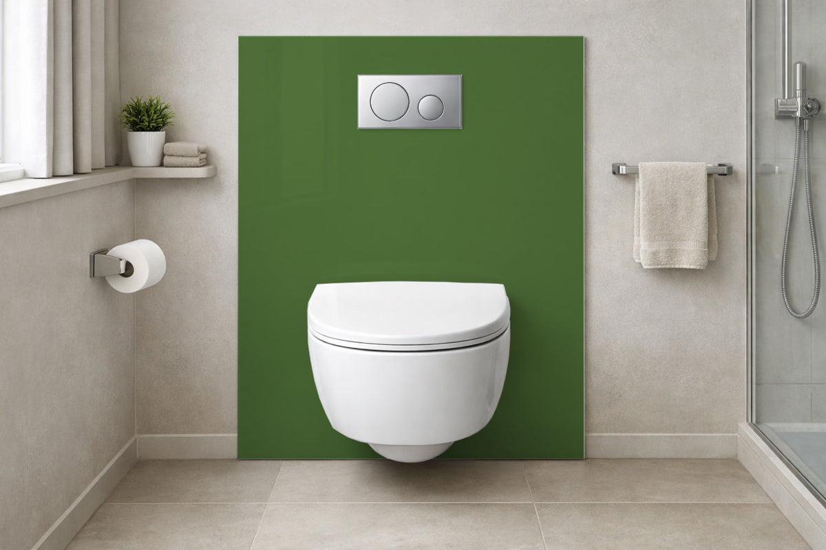 Toilettenrückwand Einfarbig RAL 6025 Farngrün