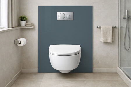 Toilettenrückwand Einfarbig RAL 7031 Blaugrau