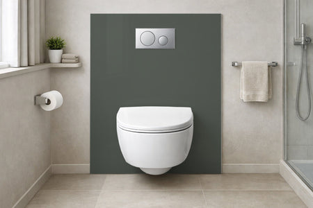 Toilettenrückwand Einfarbig RAL 7009 Grüngrau