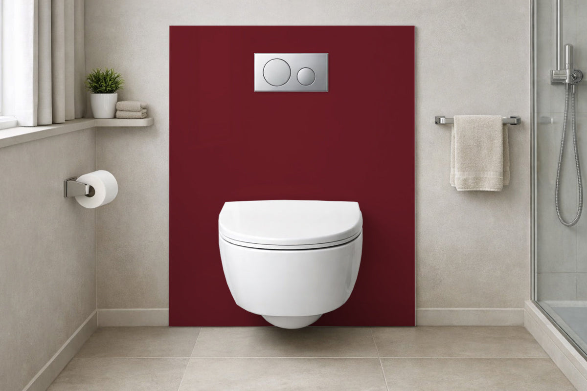 Toilettenrückwand Einfarbig RAL 3004 Purpurrot