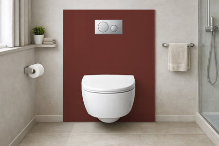 Toilettenrückwand Einfarbig RAL 3009 Oxidrot