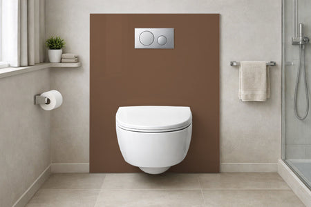 Toilettenrückwand Einfarbig RAL 8002 Signalbraun