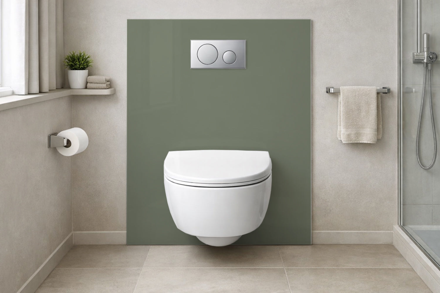 Toilettenrückwand Einfarbig RAL 7033 Zementgrau