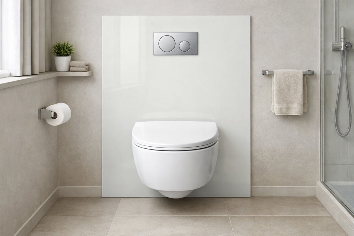 Toilettenrückwand Einfarbig RAL 9003 Signalweiß