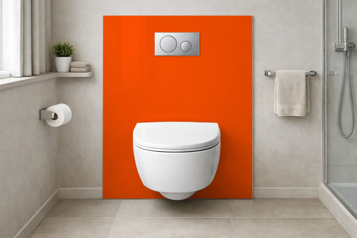 Toilettenrückwand Einfarbig RAL 2005 Leuchtorange