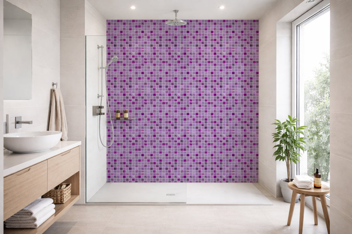 Toilettenrückwand Fliesenoptik