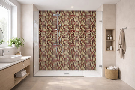 Toilettenrückwand Fliesenoptik