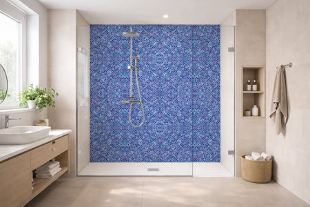 Toilettenrückwand Fliesenoptik
