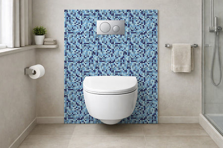 Toilettenrückwand Fliesenoptik