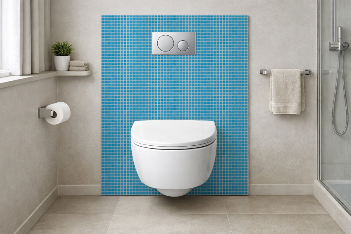 Toilettenrückwand Fliesenoptik
