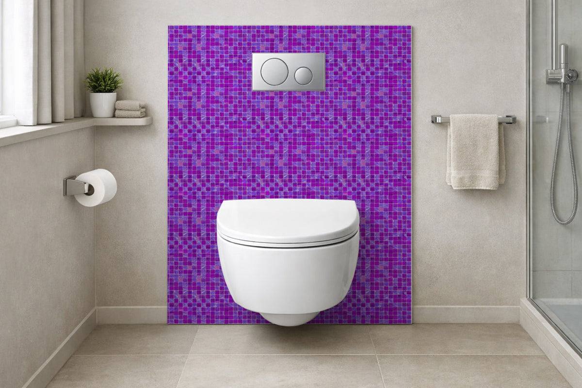 Toilettenrückwand Fliesenoptik