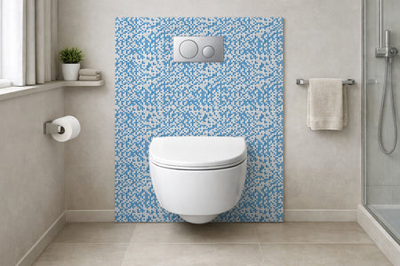 Toilettenrückwand Fliesenoptik