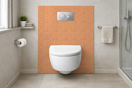 Toilettenrückwand Fliesenoptik