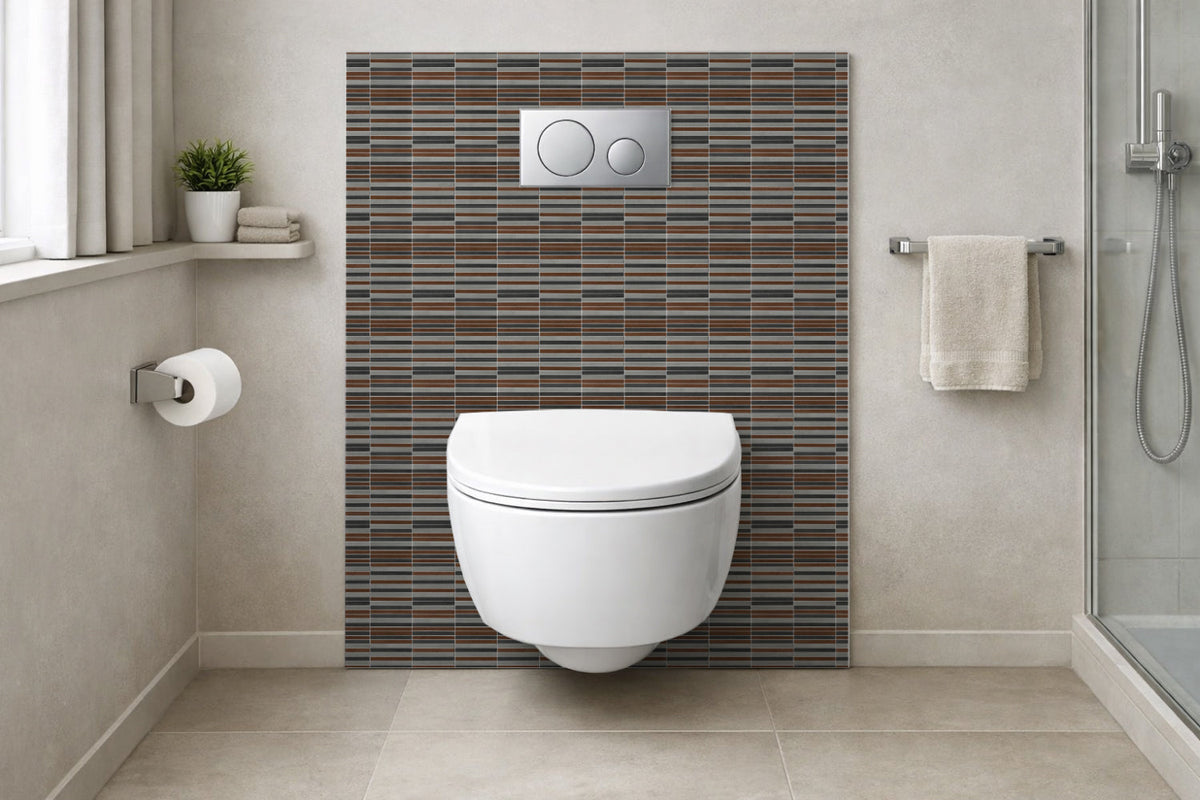 Toilettenrückwand Fliesenoptik