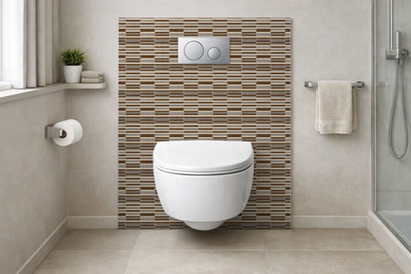 Toilettenrückwand Fliesenoptik