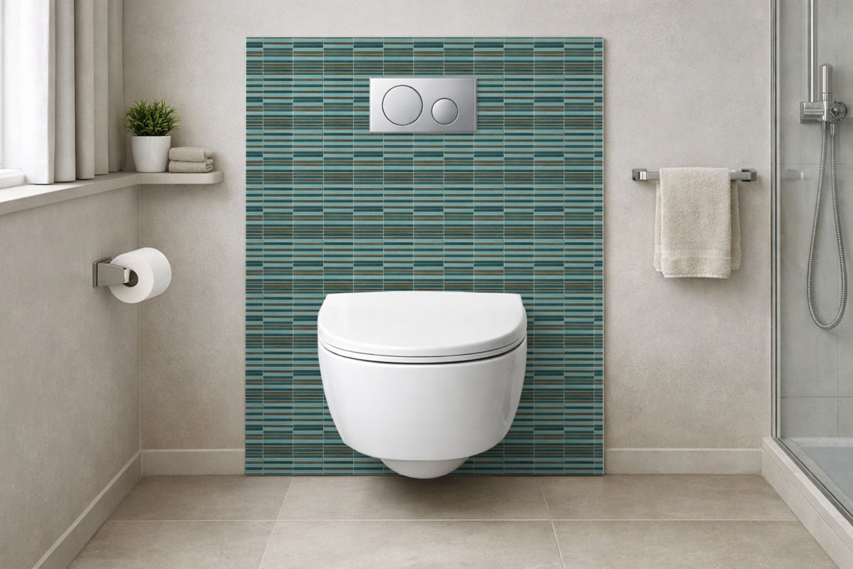 Toilettenrückwand Fliesenoptik