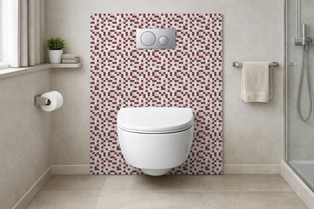 Toilettenrückwand Fliesenoptik