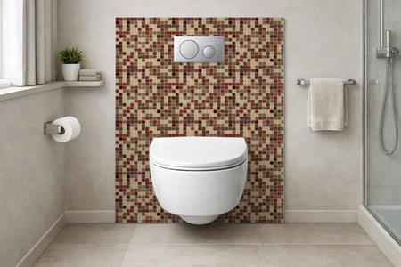 Toilettenrückwand Fliesenoptik