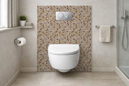 Toilettenrückwand Fliesenoptik