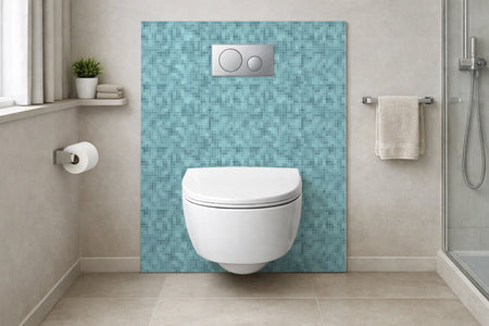 Toilettenrückwand Fliesenoptik
