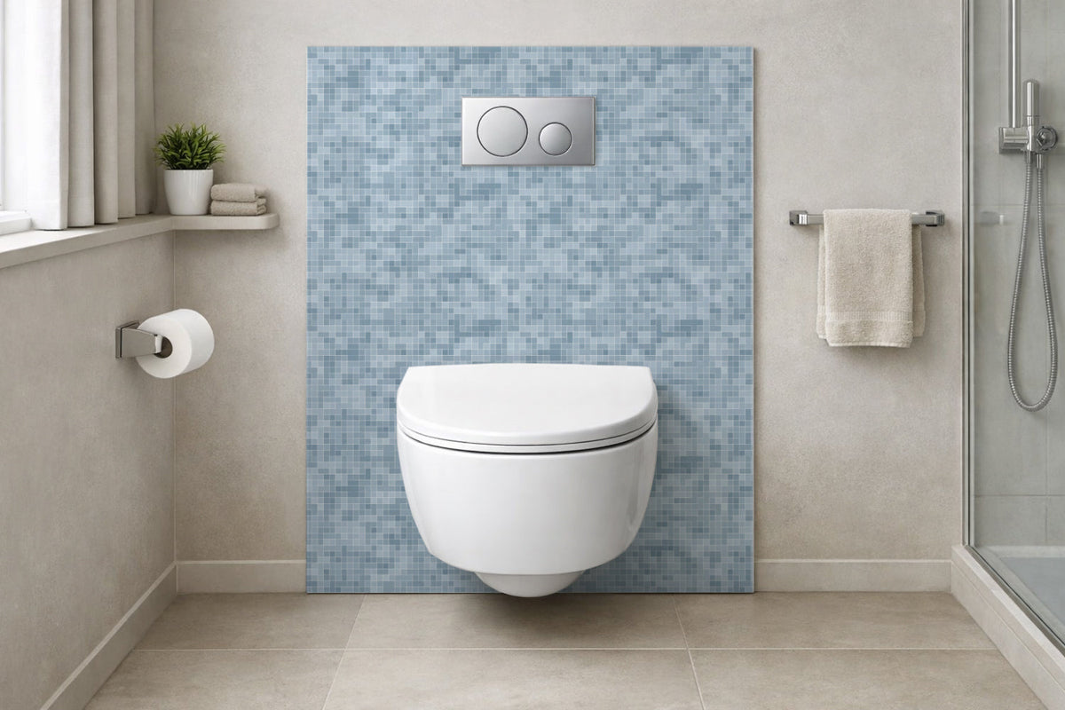 Toilettenrückwand Fliesenoptik