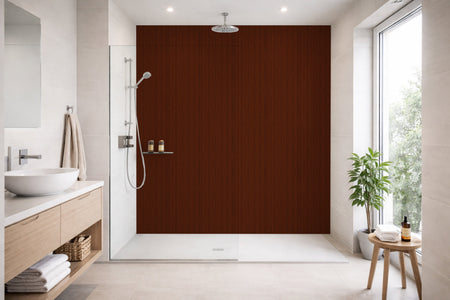 Toilettenrückwand Holzoptik