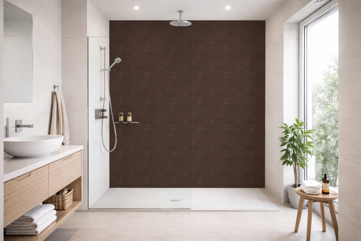 Toilettenrückwand Holzoptik