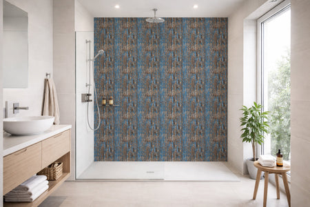 Toilettenrückwand Holzoptik