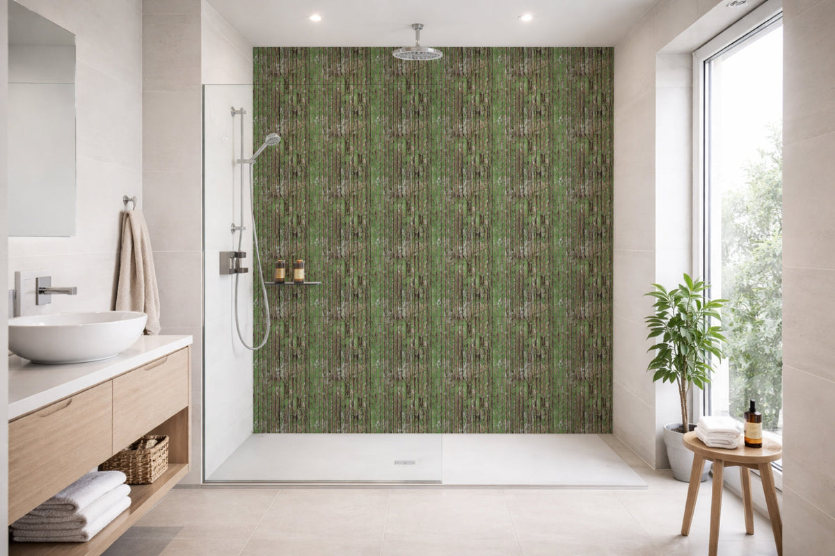 Toilettenrückwand Holzoptik