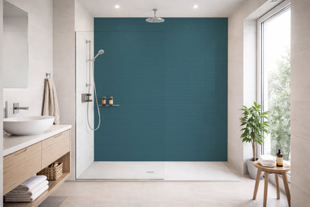 Toilettenrückwand Holzoptik