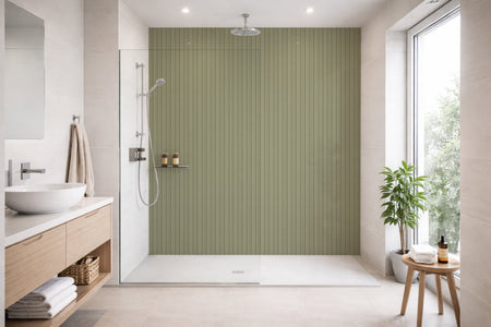 Toilettenrückwand Holzoptik