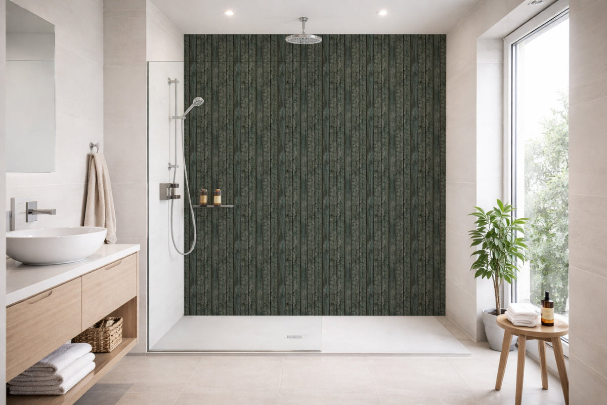 Toilettenrückwand Holzoptik