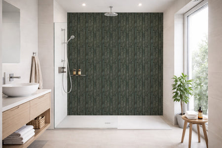 Toilettenrückwand Holzoptik